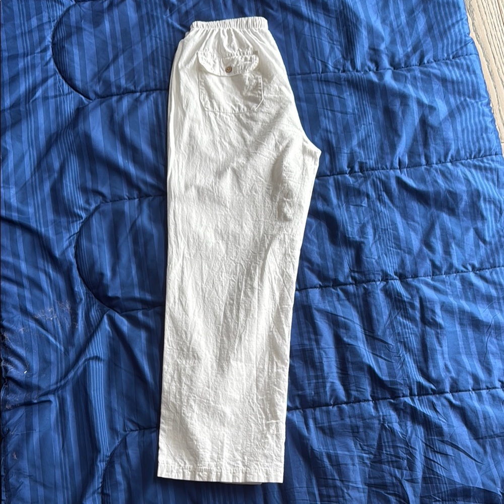 Pure white linen like pants